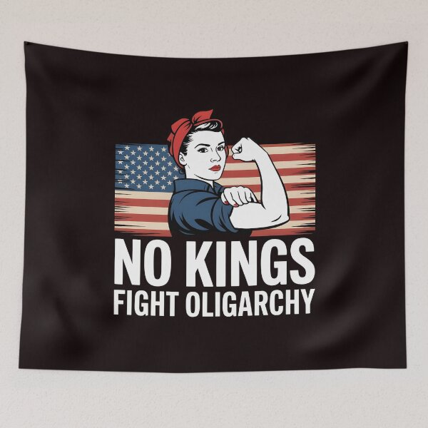Item preview, No Kings Fight Oligarchy – Since 1776 Political Protest Quote designed and sold by Redgiant87x.