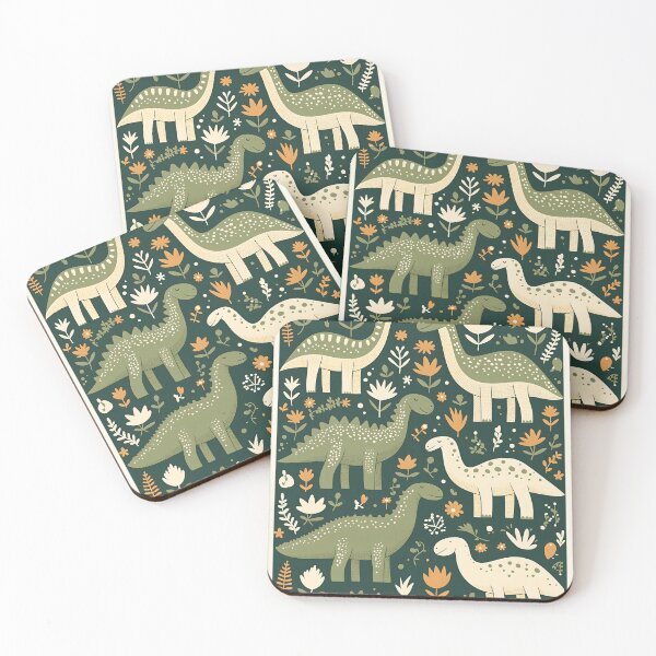 Item preview, Floral Dinosaurs Pattern designed and sold by xiao xuans.