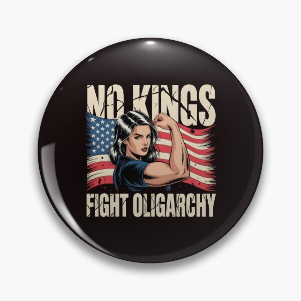 Item preview, No Kings Fight Oligarchy – Feminist Patriot Political Protest designed and sold by Redgiant87x.