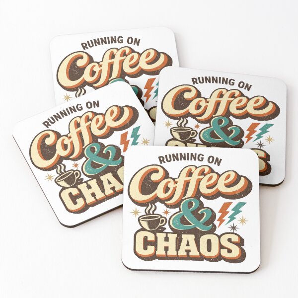 Item preview, Running on Coffee & Chaos – Funny Caffeine Lover Humor Design designed and sold by rushaib.