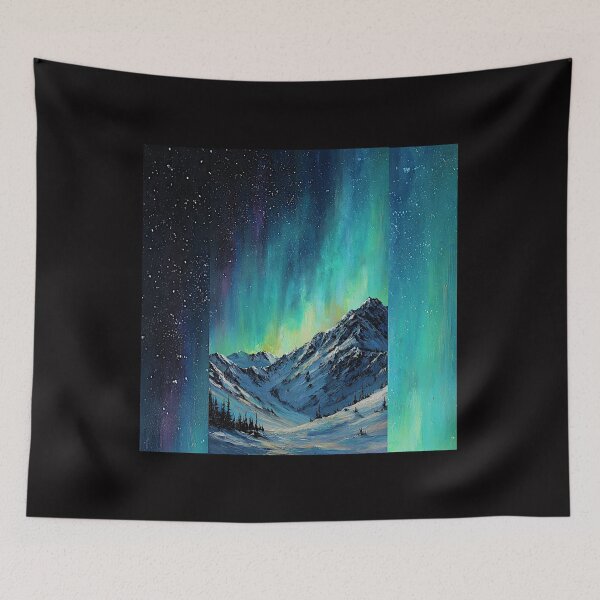 Item preview, Aurora Over Frozen Peaks  designed and sold by Helios Be. Lavsh.
