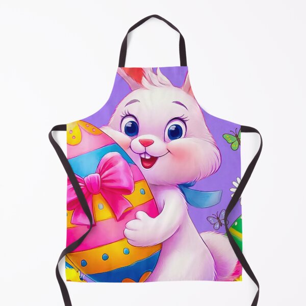 Item preview, Cute Kawaii Whimsical Easter Bunny Holding a Giant Egg designed and sold by MaisonMaroMara.