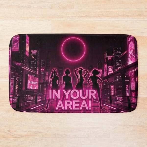 Item preview, Neon Cyberpunk Girl Group Poster – IN YOUR AREA – Pink Aesthetic Streetwear Design designed and sold by storeAC.