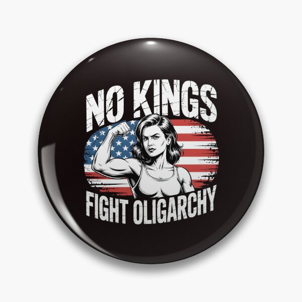 Item preview, No Kings Fight Oligarchy – Since 1776 Feminist Political Design designed and sold by Redgiant87x.