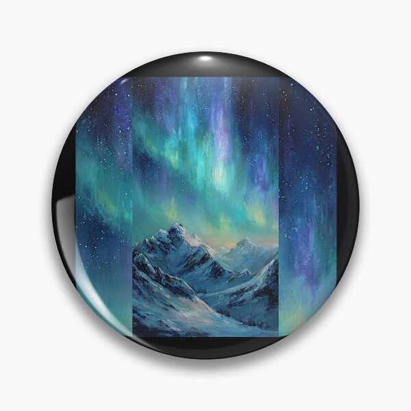 Item preview, Aurora Over Frozen Peaks #1 designed and sold by Helios Be. Lavsh.