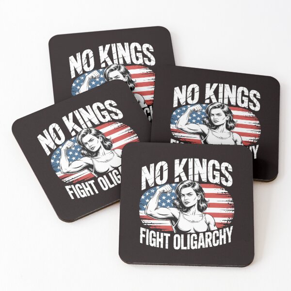 Item preview, No Kings Fight Oligarchy – Since 1776 Feminist Political Design designed and sold by Redgiant87x.