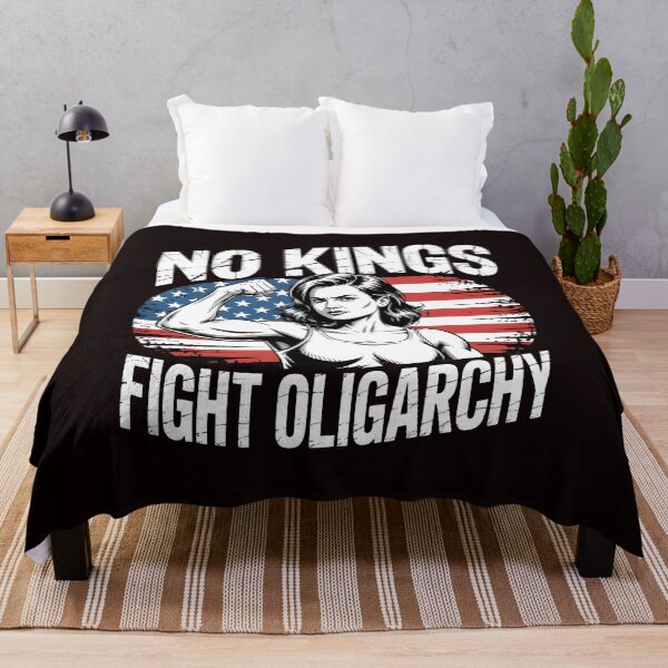 Item preview, No Kings Fight Oligarchy – Since 1776 Feminist Political Design designed and sold by Redgiant87x.