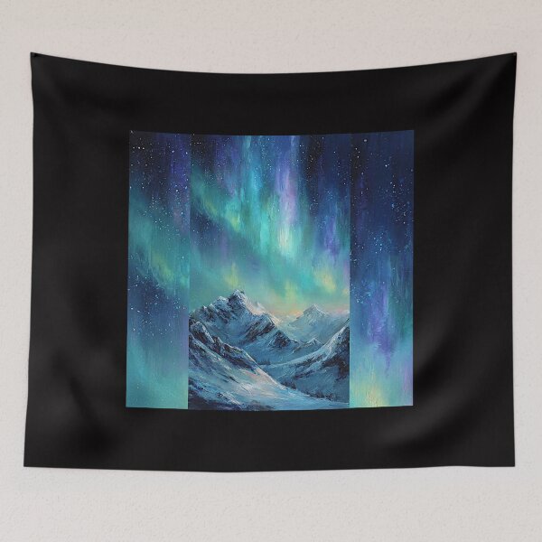 Item preview, Aurora Over Frozen Peaks #1 designed and sold by Helios Be. Lavsh.