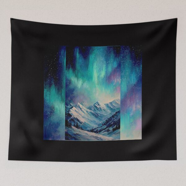 Item preview, Aurora Over Frozen Peaks #2 designed and sold by Helios Be. Lavsh.