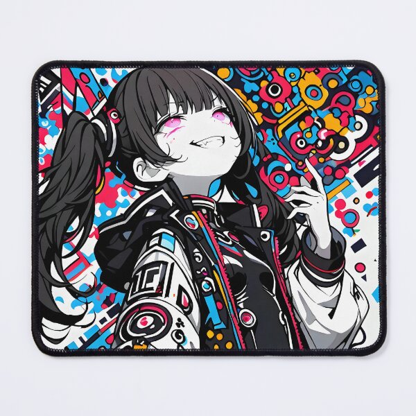 Item preview, NEON: Rebellious Cyberpop Sprawl Grin | Cute Cyberpunk Anime Girl designed and sold by Sytrics.