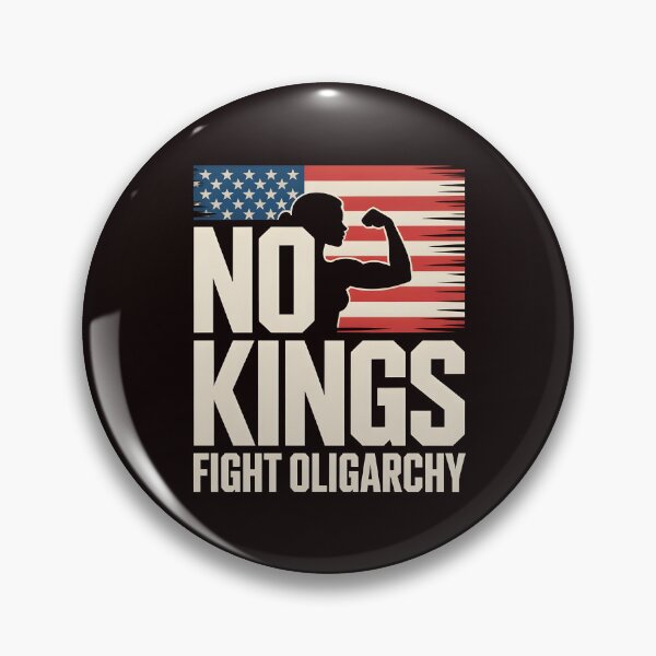 Item preview, No Kings Fight Oligarchy – Patriot Feminist Protest Statement designed and sold by Redgiant87x.