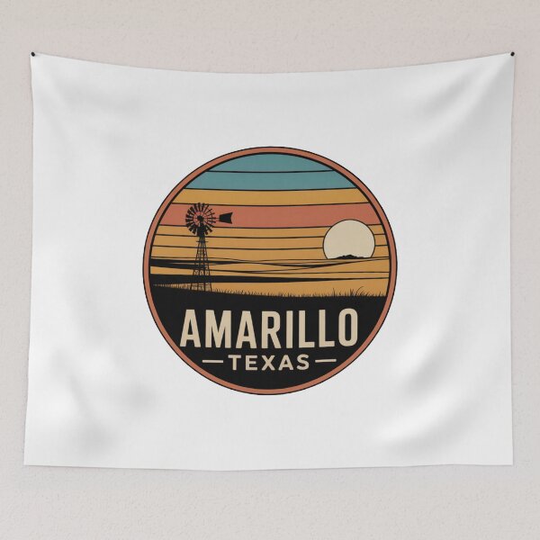 Item preview, Amarillo Texas: Retro Sunset Windmill designed and sold by CircinusStore.