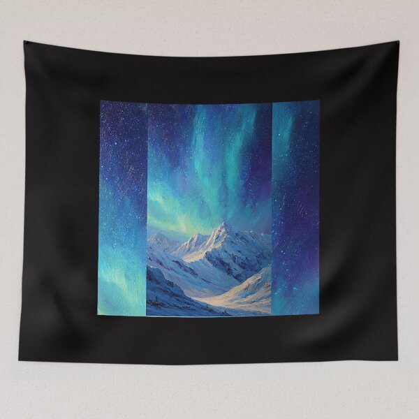 Item preview, Aurora Over Frozen Peaks #3 designed and sold by Helios Be. Lavsh.