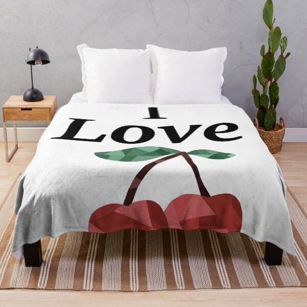 Item preview, I Love Cherries Geometric Low Poly Art designed and sold by munioshop.