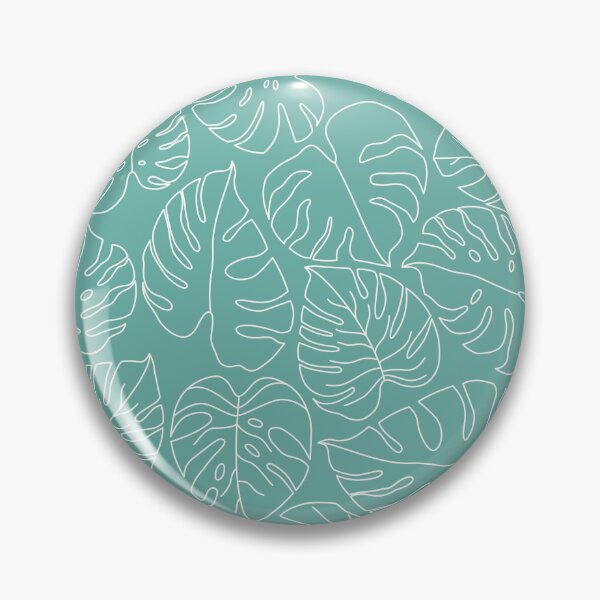 Item preview, Green and White Monstera Leaves Outlines Pattern designed and sold by winterpumpkin.