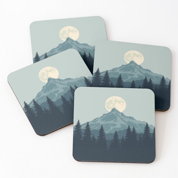 Item preview, Moonrise Over the Silent Peak designed and sold by AbstractAnom.