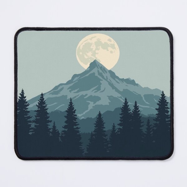 Item preview, Moonrise Over the Silent Peak designed and sold by AbstractAnom.