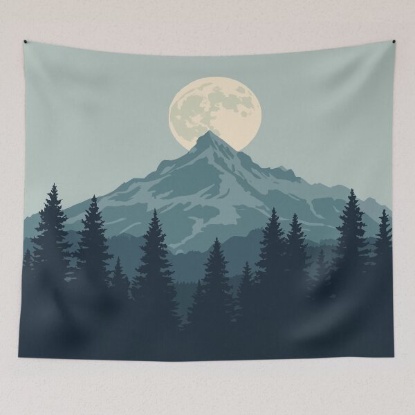 Item preview, Moonrise Over the Silent Peak designed and sold by AbstractAnom.
