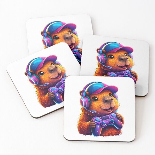 Item preview, Gamer Hamster Cute Gaming Animal Neon Controller Design designed and sold by timizar.