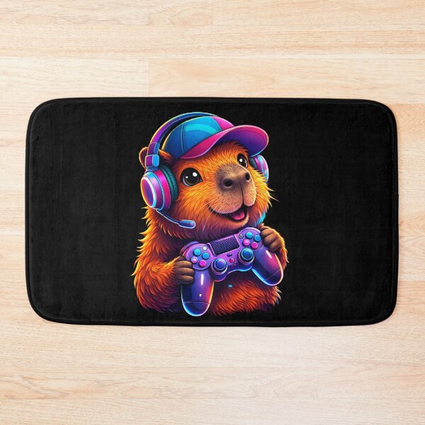 Item preview, Gamer Hamster Cute Gaming Animal Neon Controller Design designed and sold by timizar.