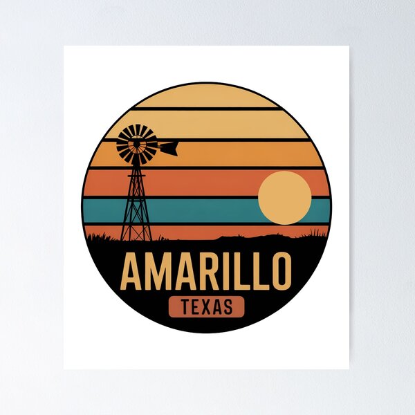 Item preview, Amarillo Texas: Sunset Windmill designed and sold by CircinusStore.