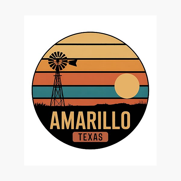 Item preview, Amarillo Texas: Sunset Windmill designed and sold by CircinusStore.