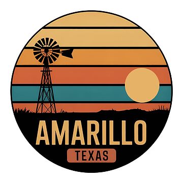 Artwork thumbnail, Amarillo Texas: Sunset Windmill by CircinusStore