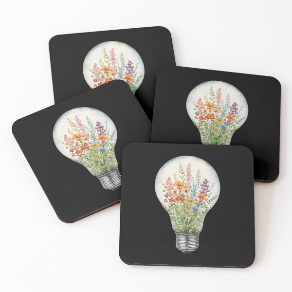 Item preview, Wildflowers in a light bulb watercolor designed and sold by uunaa.