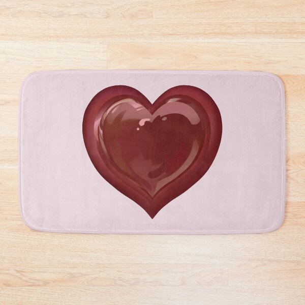 Item preview, Glossy Ruby Red Jelly Heart – 3D Glass Aesthetic Illustration designed and sold by Artsy Corner.