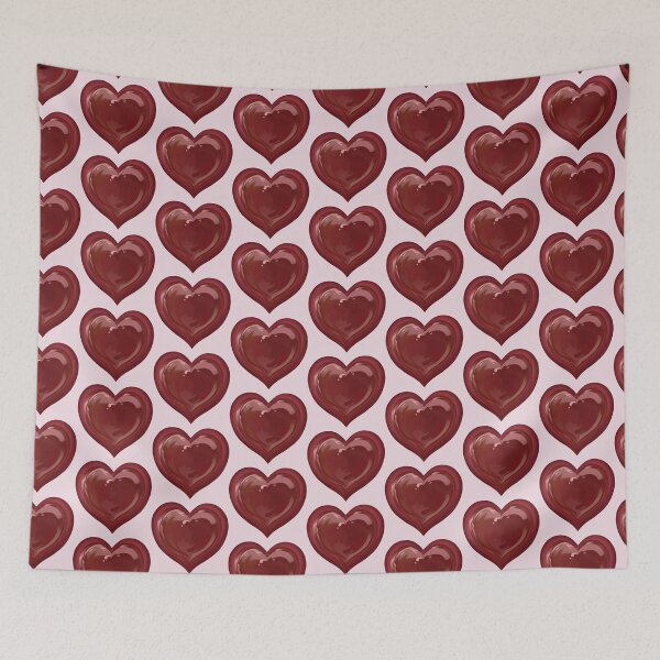 Item preview, Glossy Ruby Red Jelly Heart – 3D Glass Aesthetic Illustration designed and sold by Artsy Corner.