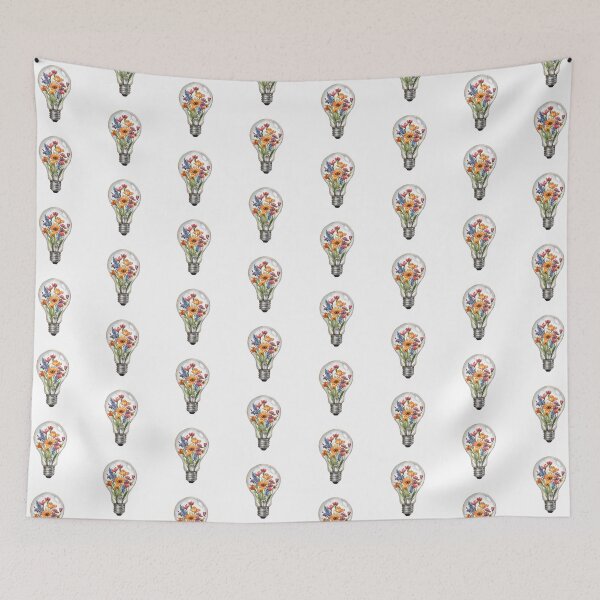 Item preview, Wildflowers in a light bulb watercolor designed and sold by uunaa.