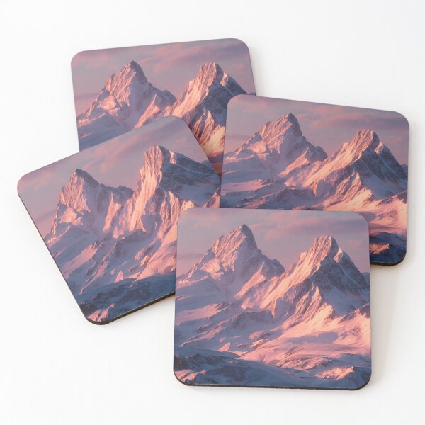 Item preview, Sunset Winter Mountains designed and sold by NicolasGlowArt.