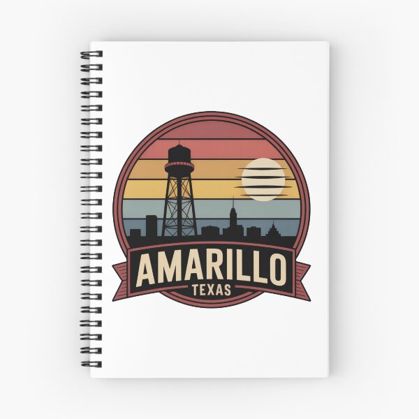 Item preview, Amarillo Texas: Vintage City Skyline designed and sold by CircinusStore.