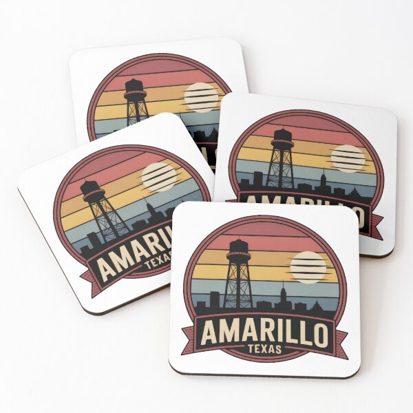 Item preview, Amarillo Texas: Vintage City Skyline designed and sold by CircinusStore.