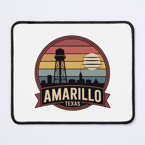 Item preview, Amarillo Texas: Vintage City Skyline designed and sold by CircinusStore.