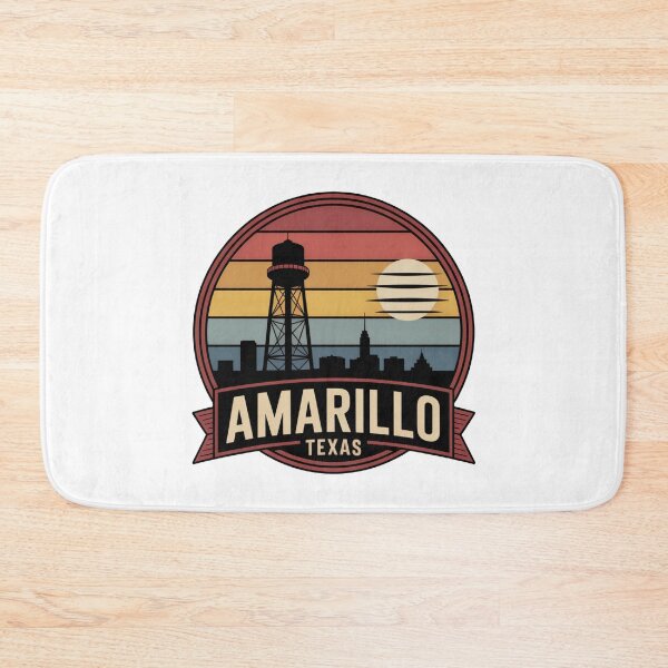 Item preview, Amarillo Texas: Vintage City Skyline designed and sold by CircinusStore.