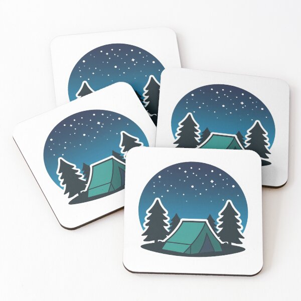 Item preview, Camping Tent Starry Night Outdoors Adventure Sticker designed and sold by NeonNerd Studio.