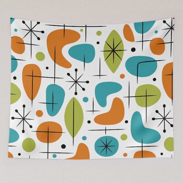 Item preview, Retro Mid Century Modern Atomic Starburst Pattern designed and sold by tonymagnerart.