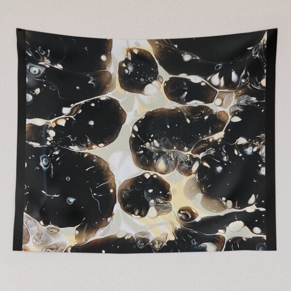 Item preview, Glowing Black Alien Spawn Acrylic Pour designed and sold by Andyshouse.