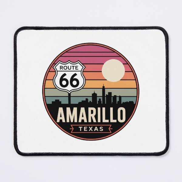 Item preview, Amarillo Texas: Route 66 Retro Sunset Skyline designed and sold by CircinusStore.