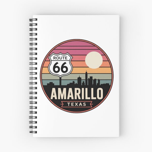 Item preview, Amarillo Texas: Route 66 Retro Sunset Skyline designed and sold by CircinusStore.