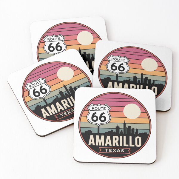 Item preview, Amarillo Texas: Route 66 Retro Sunset Skyline designed and sold by CircinusStore.