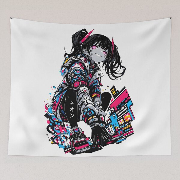 Item preview, NEON: Intense Cyberpop Urban Prowl | Cute Cyberpunk Anime Girl designed and sold by Sytrics.