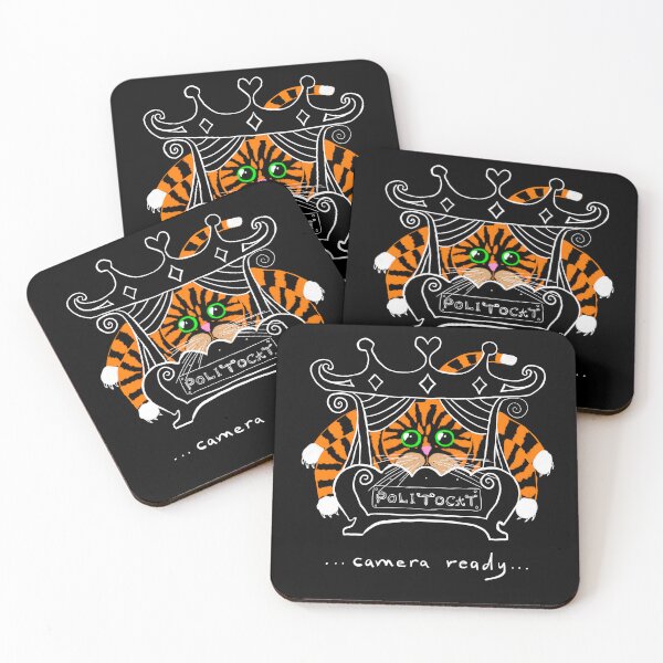 POLITOCAT is Camera Ready Coasters (Set of 4)