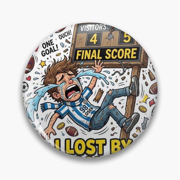 Item preview, I Lost By One Goal Ticket Meme Sticker designed and sold by Imaginarium of Chaos falcon88 .