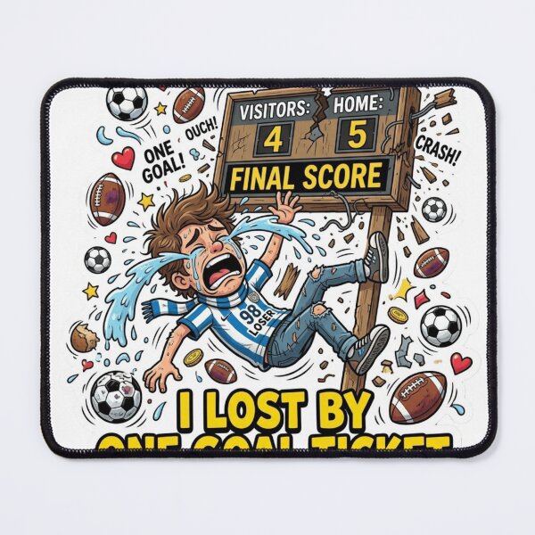 Item preview, I Lost By One Goal Ticket Meme Sticker designed and sold by Imaginarium of Chaos falcon88 .