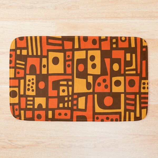 Item preview, Mid Century Modern Abstraction in Brown Orange & Yellow designed and sold by tonymagnerart.