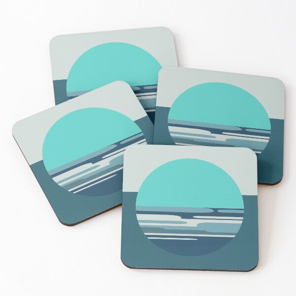 Item preview, Harbor Nightfall - Minimalist Abstract Seascape designed and sold by nineFlorals.
