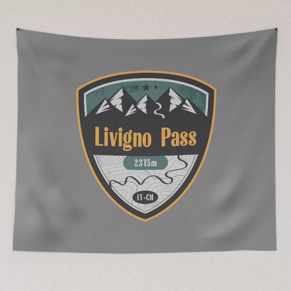 Item preview, Livigno Pass Alpine Road Badge designed and sold by CynthiaGraphics.