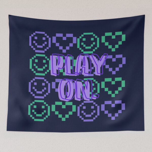 Item preview, Play On & Gaming Style Pixelated Elements designed and sold by CDPrintsDesigns.